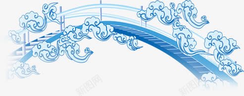 浪漫七夕通栏海报png免抠素材_新图网 https://ixintu.com 七夕 蓝色 鹊桥