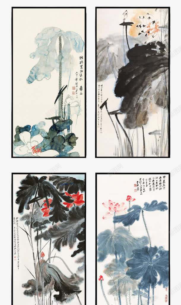 竖幅画面挂画png免抠素材_新图网 https://ixintu.com 卧室装饰画 彩色画面 水墨横幅 装饰画