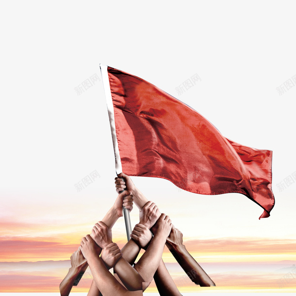 红色手协力政企png免抠素材_新图网 https://ixintu.com 会议 双手 同心协力 团队 国家 廉政 政企 政治 红旗 红色 腐败 诚信