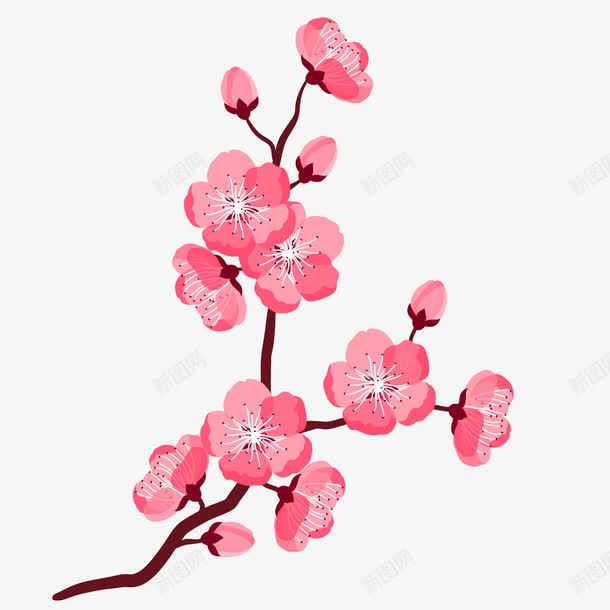 手绘桃花花瓣桃花枝png免抠素材_新图网 https://ixintu.com 手绘桃花瓣 手绘花瓣 桃花瓣 桃花瓣散花 粉色桃花瓣 粉色花瓣