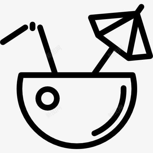 coconaut汁图标png_新图网 https://ixintu.com 夏天 夏季 放松 果汁 椰子 食品