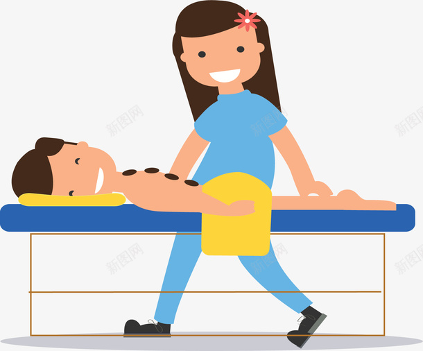 美容养生背部理疗png免抠素材_新图网 https://ixintu.com 按摩推拿 理疗 矢量png 美容 美容养生 背部理疗