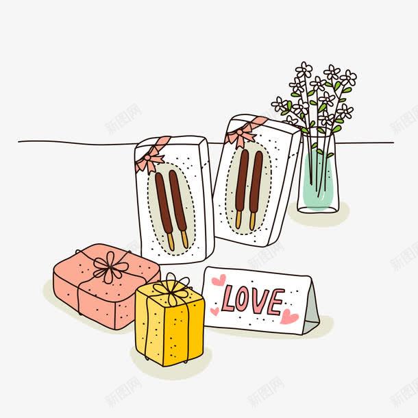 手绘零食礼物简笔画png免抠素材_新图网 https://ixintu.com 卡通食物 巧克力棒 手绘小食 手绘平面 礼物零食 简笔画 美味食物 美好生活
