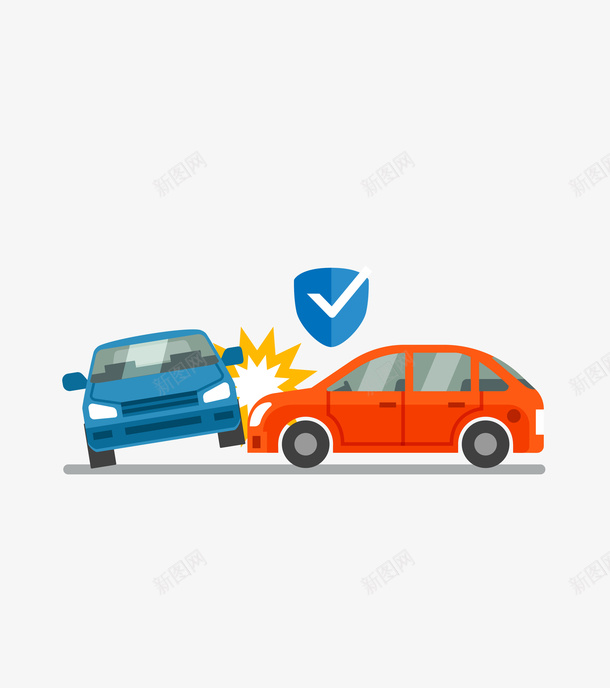 卡通车祸插画png免抠素材_新图网 https://ixintu.com 卡通轿车 塞车 撞车 汽车碰撞 车祸 车祸插画 车祸现场 车祸矢量图