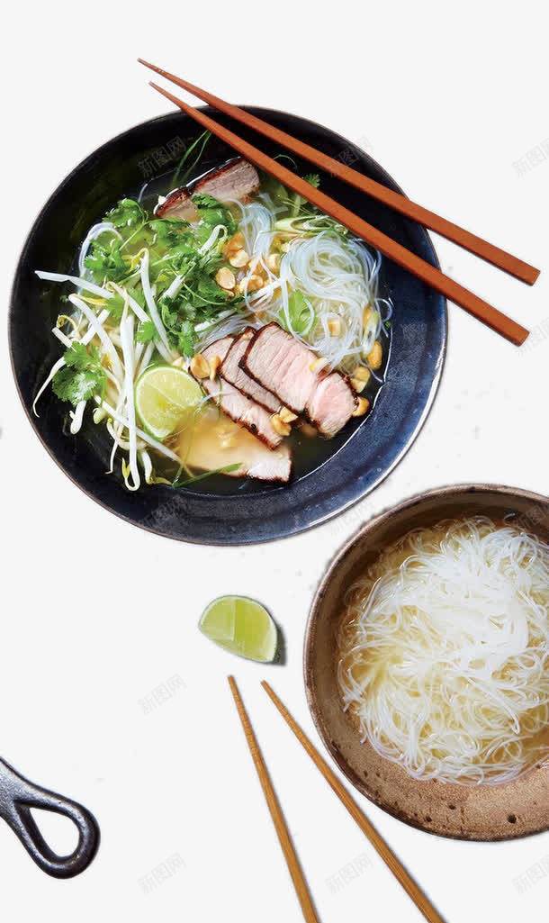 牛肉过桥米线png免抠素材_新图网 https://ixintu.com 大碗 牛肉 筷子 美食 过桥米线 食物
