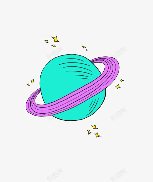 蒸汽波风格卡通星球png免抠素材_新图网 https://ixintu.com 免抠下载 卡通星球 实物 手绘 蒸汽波风格 装饰
