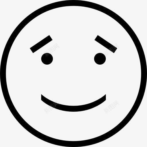 微笑的表情的脸的轮廓图标png_新图网 https://ixintu.com 图案 山楂Emoji中风 微笑 快乐 情感 接口 概述 脸 表情