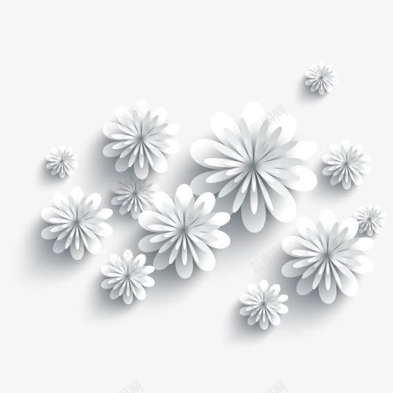 立体花朵元素png免抠素材_新图网 https://ixintu.com 3d立体花 剪纸 立体 花朵
