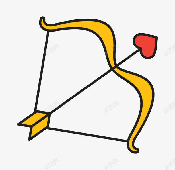 手绘卡通插画爱心弓箭一箭穿心psd免抠素材_新图网 https://ixintu.com 卡通弓 卡通爱心 弓箭 手绘卡通插画爱心弓箭一箭穿心 拉弓的箭 插画 爱心 爱心卡通