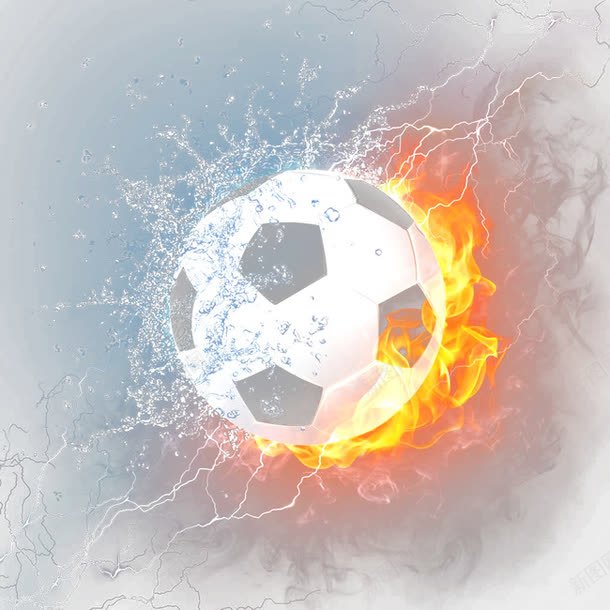 水火交融燃烧足球png免抠素材_新图网 https://ixintu.com 交融 水火 燃烧 足球