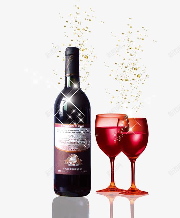 东方庄园干红葡萄酒png免抠素材_新图网 https://ixintu.com png图片素材 东方庄园干红葡萄酒 产品实物 倒红酒 免费png元素 免费png素材 水珠 水花 红酒杯 酒水 酒瓶