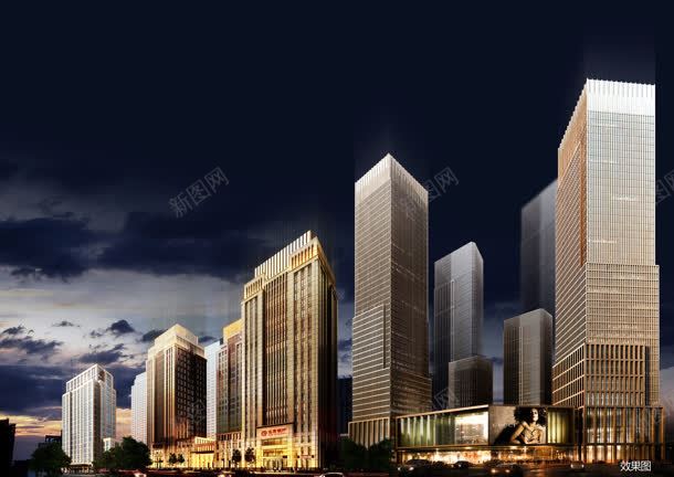 房地产高楼大厦效果图jpg设计背景_新图网 https://ixintu.com 房地产 效果图 高楼大厦