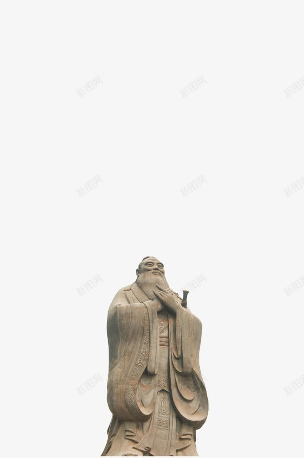 孔子png免抠素材_新图网 https://ixintu.com 儒家 尊贤 思想 教育 文化 雕塑