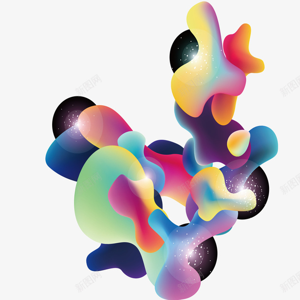好看美丽的蒸汽波矢量图eps免抠素材_新图网 https://ixintu.com 创意设计 多维度 好看美丽 微光 绚丽多姿 蒸汽波 矢量图