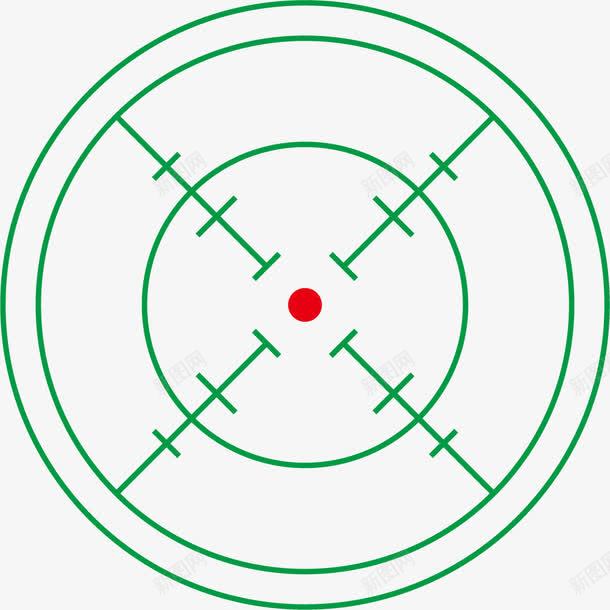 圆形交叉卡通准星png免抠素材_新图网 https://ixintu.com 交叉 卡通准星 卡通风格 圆形 圆形准星 枪械准星 瞄准 绿色准星