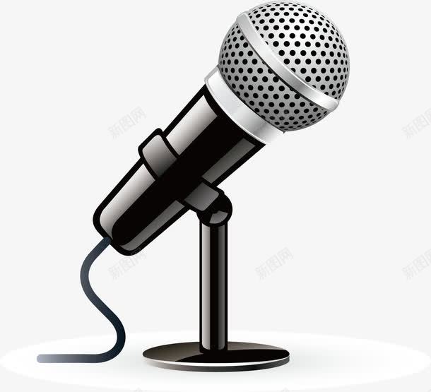 电子话筒png免抠素材_新图网 https://ixintu.com 舞台 舞台标志 舞台设备 舞台设施 配音标志 黑色
