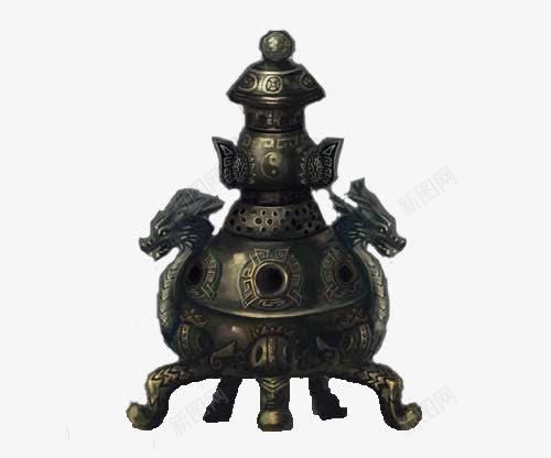 道家香炉png免抠素材_新图网 https://ixintu.com 中国风 古朴 道观 铜质 香炉