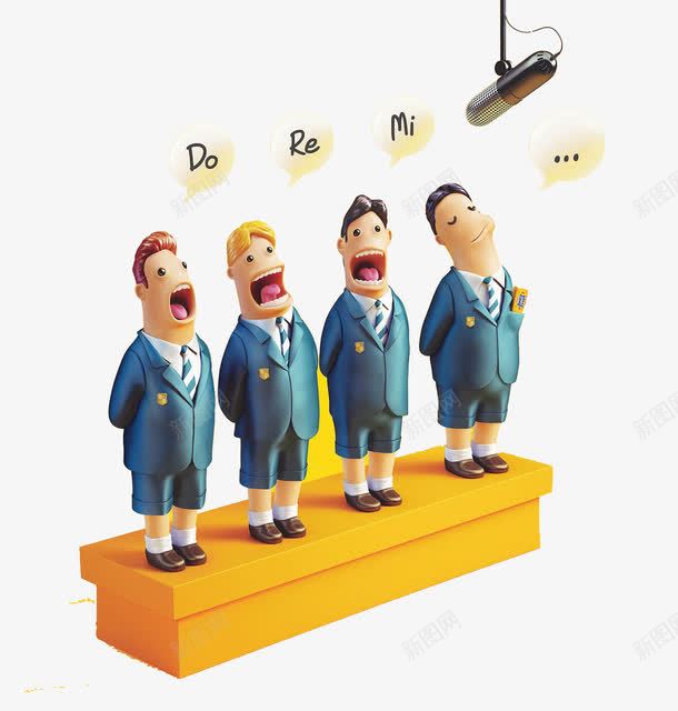 合唱的木偶人png免抠素材_新图网 https://ixintu.com 合唱 指挥合唱 木偶人 立体人物图