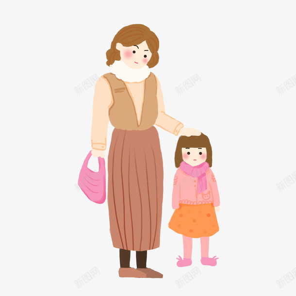 抚摸孩子的母亲png免抠素材_新图网 https://ixintu.com 孩子 宠爱 抚摸 棕色头发 母亲 温馨 漂亮 站立
