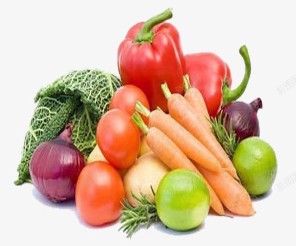健康食物png免抠素材_新图网 https://ixintu.com 抗衰老 洋葱 红椒 胡萝卜