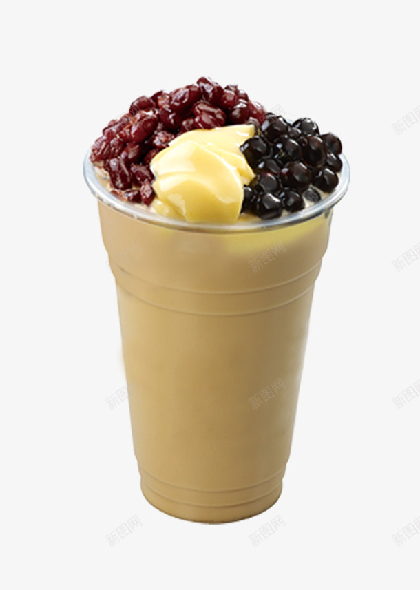 红豆布丁奶茶实物png免抠素材_新图网 https://ixintu.com 产品实物 夏日 奶茶 奶茶杯 招牌奶茶 清凉 牛奶 红豆 黄色布丁 黑豆