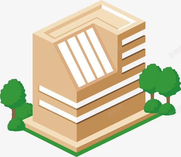 商业银行矢量图ai免抠素材_新图网 https://ixintu.com 中国银行 商业 植物 理财中心 银行 银行中心 银行扁平 矢量图