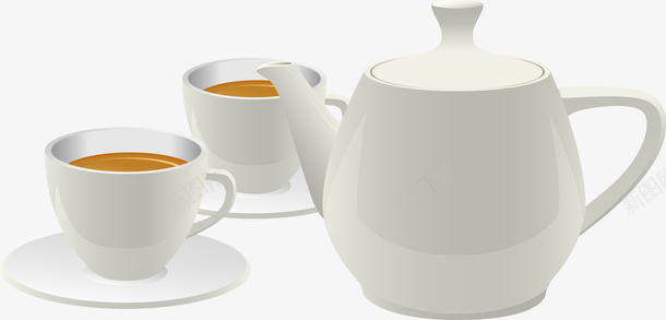 手绘白色茶壶矢量图ai免抠素材_新图网 https://ixintu.com 小清新 手绘 杯子 白色 碟子 简约 茶壶 茶水 矢量图