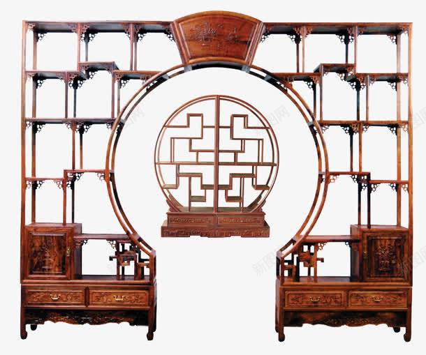 古典家具png免抠素材_新图网 https://ixintu.com 古雅宁静 圆形门 圆拱门 月洞门 门罩式架子 黄花梨