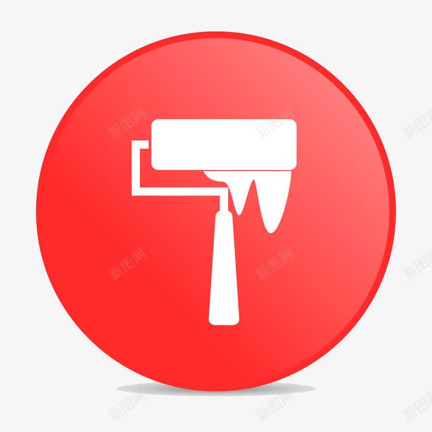 红色油漆滚筒刷图标png_新图网 https://ixintu.com 刷墙 刷子 图标 图案 标志 油漆滚筒刷 滚筒刷 红色 装修