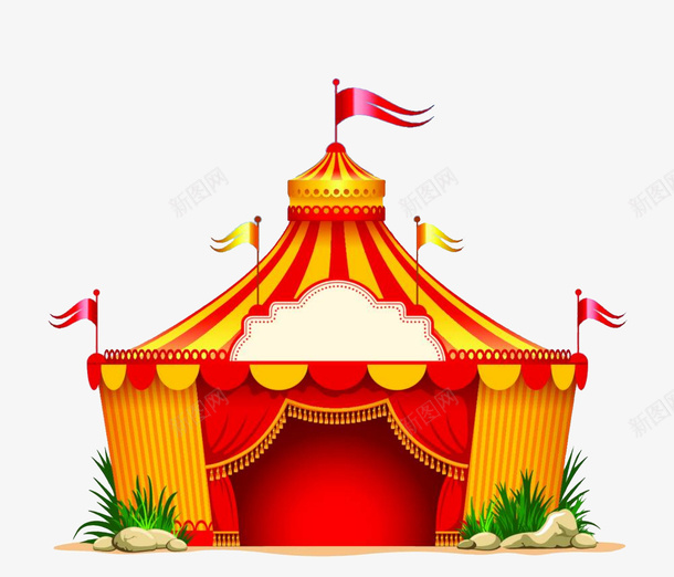 手绘马戏团帐篷彩旗png免抠素材_新图网 https://ixintu.com 帐篷 彩旗 彩色 舞台 表演 装饰 马戏 马戏团 马戏团棚子 马戏团舞台