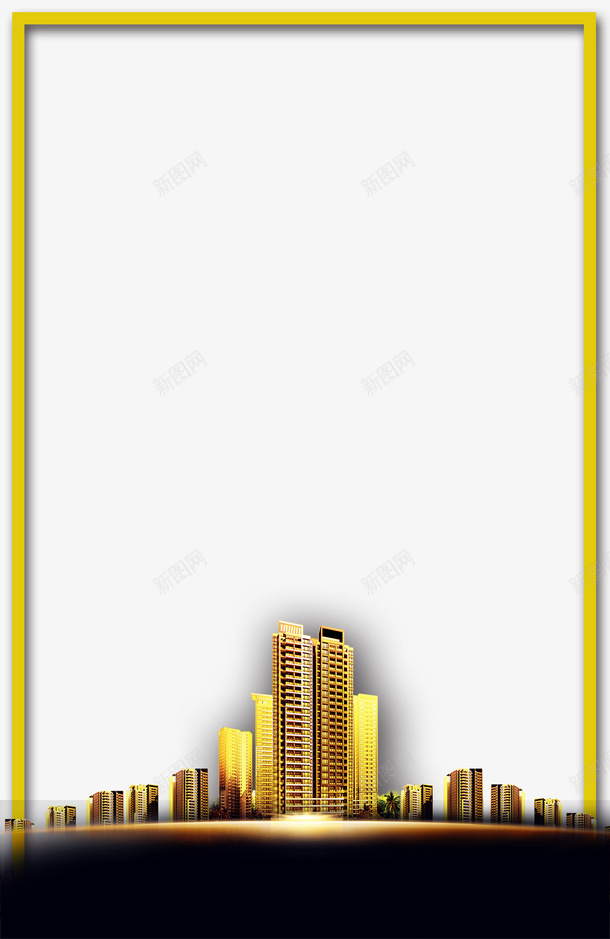 黄金时代金色主题边框psd免抠素材_新图网 https://ixintu.com 投资理财 担保融资 贷款融资 金色主题边框 金融商务 金融理财 黄金时代