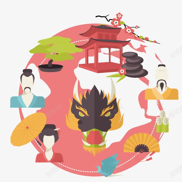 神龙矢量图ai免抠素材_新图网 https://ixintu.com 建筑 异域 旅游 日式PNG 装饰 矢量图