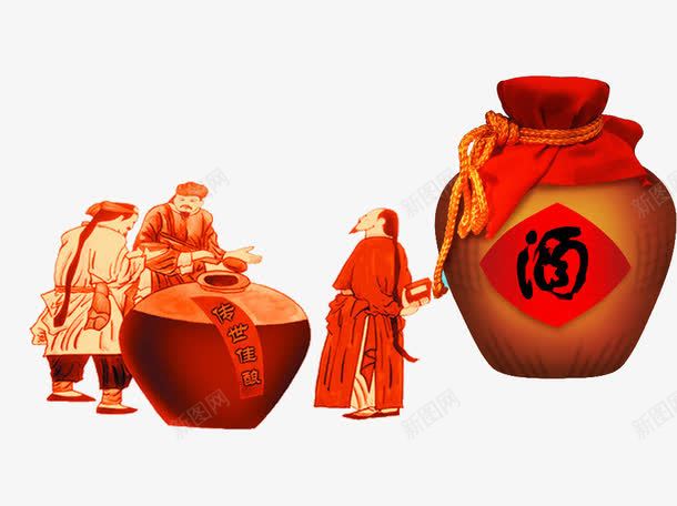 古代酿酒坊png免抠素材_新图网 https://ixintu.com 酒坊 酒坛子 酿酒 酿酒坊