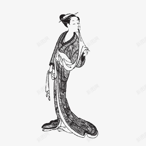 古代浮世绘日本风格人物png免抠素材_新图网 https://ixintu.com 日本 日本浮世绘 日本风格 浮世绘 风格