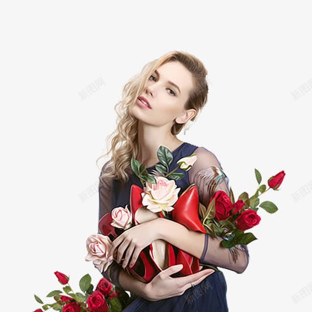 欧美女性手捧鲜花高跟鞋png免抠素材_新图网 https://ixintu.com PNG 欧美女性 漂亮女性 高跟鞋 鲜花