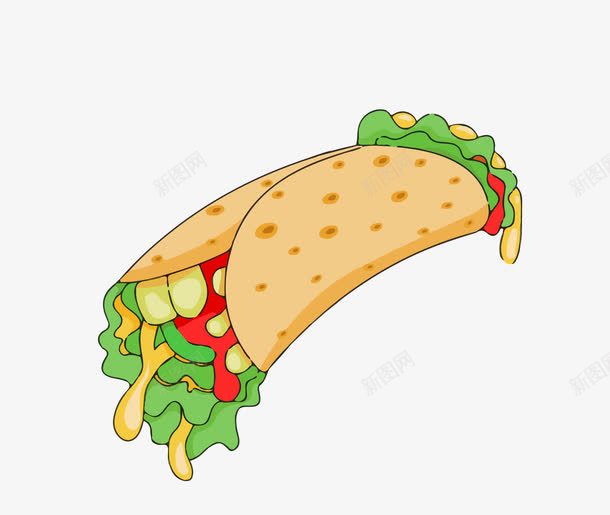 卤肉卷图标png_新图网 https://ixintu.com icon 卡通 卤肉卷 图标 手绘 插图 特色小吃 肉 食物 饼 鸡蛋卷