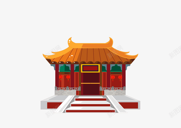 中国古建筑png免抠素材_新图网 https://ixintu.com 中国风 古代铺子 古风 商铺门 建筑 杂货铺