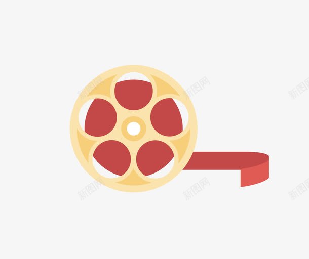 老电影胶片放映机矢量图ai免抠素材_新图网 https://ixintu.com 扁平素材 电影 胶片 矢量图