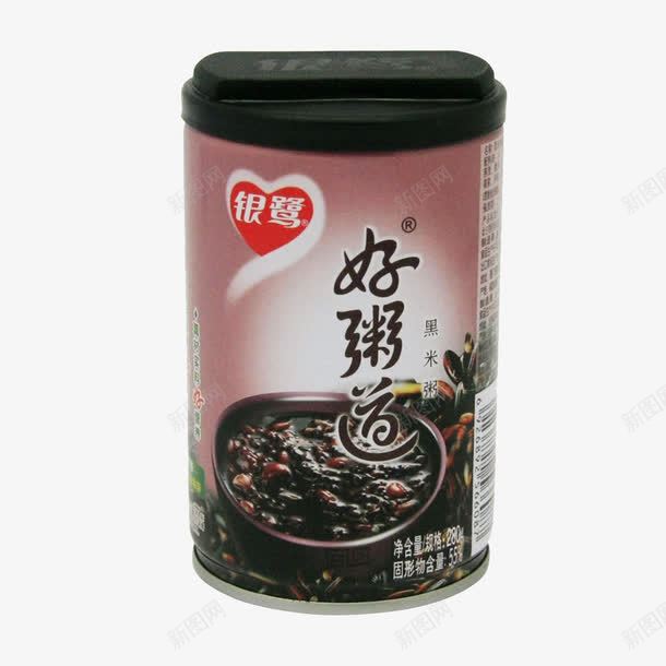 好粥道黑米粥png免抠素材_新图网 https://ixintu.com 产品实物 八宝粥 罐装 银鹭食品 黑米粥