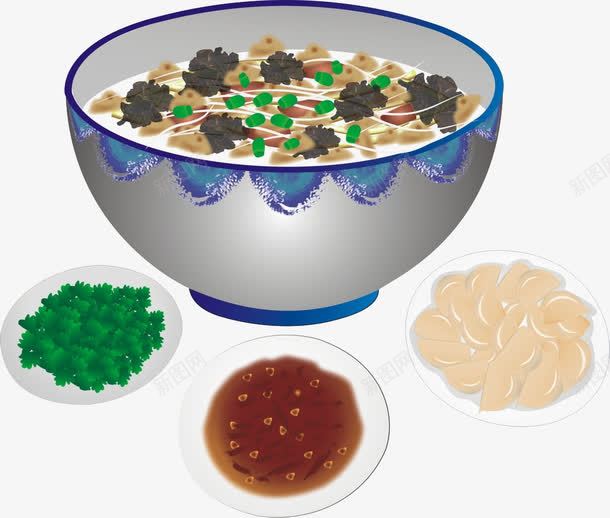 手绘羊肉泡馍png免抠素材_新图网 https://ixintu.com 名吃 广告设计 泡馍 特色小吃 美食 设计 陕西