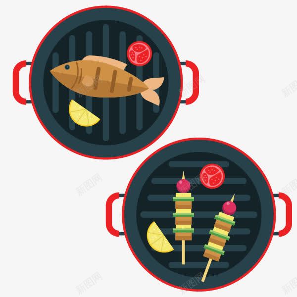 卡通红烧烤鱼羊肉串png免抠素材_新图网 https://ixintu.com 免扣素材 卡通 烤鱼 红烧 羊肉串 食品 餐饮 高清