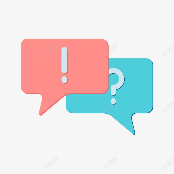 扁平化聊天问答png免抠素材_新图网 https://ixintu.com 一问一答 扁平化 聊天 问答
