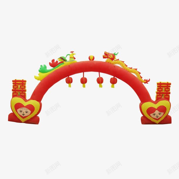 2017年红色中国风婚庆拱门png免抠素材_新图网 https://ixintu.com 元素 充气拱门 充气拱门免费下载 婚庆庆典元素充气拱门龙凤婚庆开业庆典喜庆用品大气柱开业庆典结婚充气拱门元素 庆典活动 开业庆典 素材 结婚庆典
