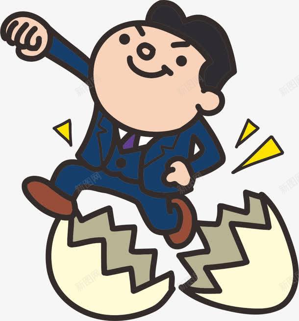 打破常规png免抠素材_新图网 https://ixintu.com 冲击 卡通 打破 矢量元素 蛋壳