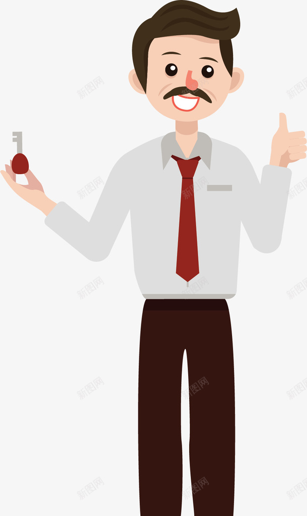 拿着钥匙的中介销售png免抠素材_新图网 https://ixintu.com 中介 中介人员 房产销售 矢量png 销售 销售人员