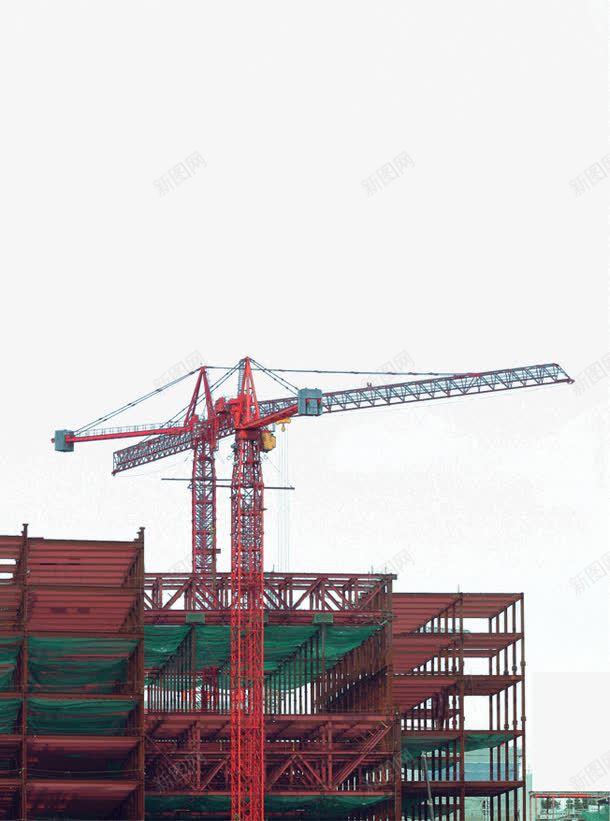建筑起重机png免抠素材_新图网 https://ixintu.com 塔吊 工地 工地塔吊 建筑 起重机