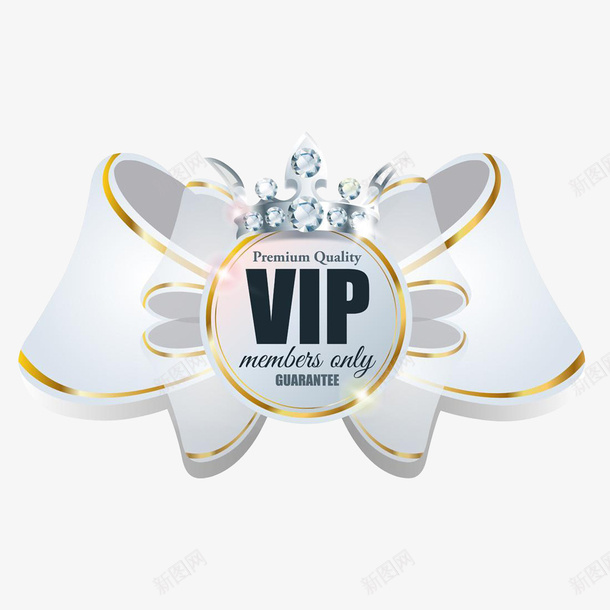 蝴蝶结钻石会员png免抠素材_新图网 https://ixintu.com VIP 会员 会员折扣 海报 皇冠 蝴蝶结 设计 钻石