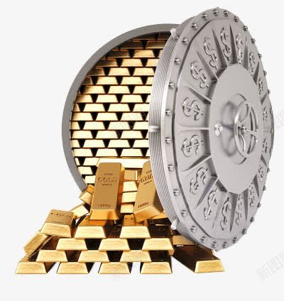 金库里的金条png免抠素材_新图网 https://ixintu.com 保险 安全 银行