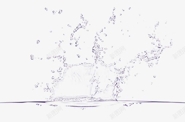 溅开的水png免抠素材_新图网 https://ixintu.com 小清新 水滴 流动 溅开 紫色