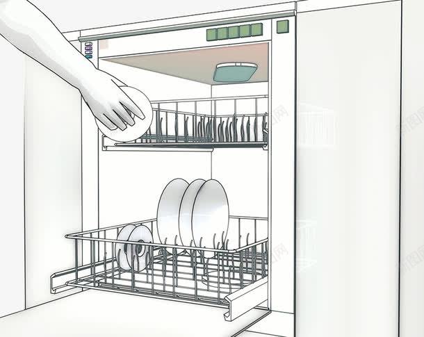洗碗机消毒柜png免抠素材_新图网 https://ixintu.com 厨卫电器 厨房电器 家具电器 手绘洗碗机 手绘消毒柜 手绘电器 洗碗机 消毒柜 电器产品 碗碟